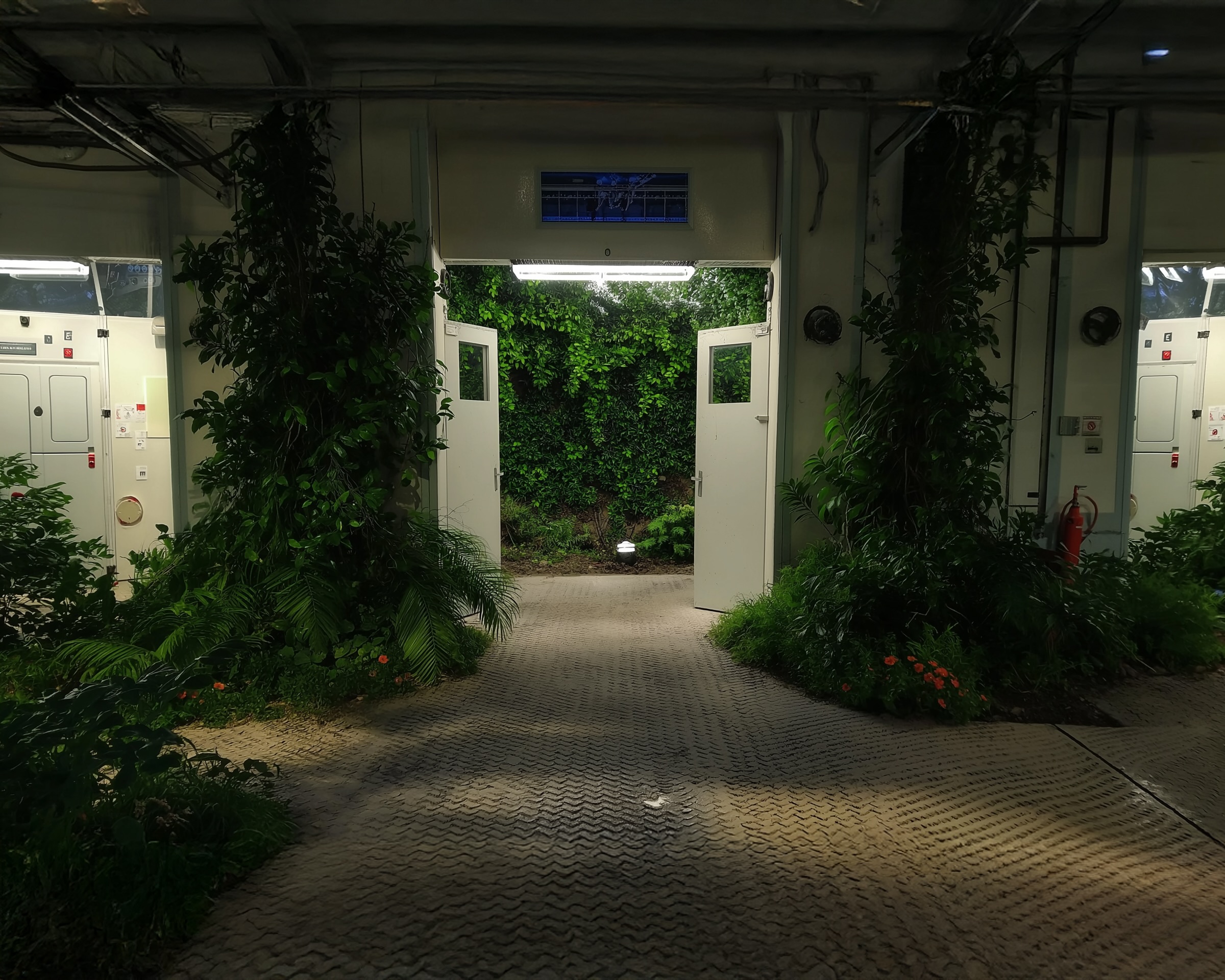 People at a concert facing the stage with various colours of paint powder in the air